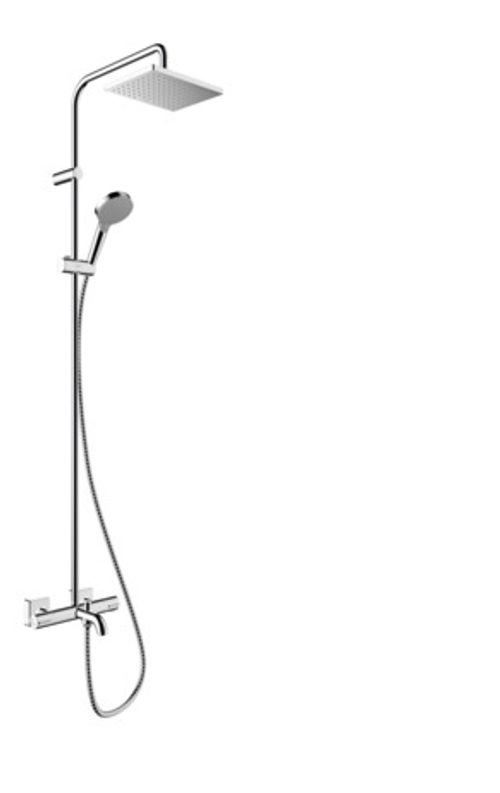 Hansgrohe-HG-Showerpipe-230-1jet-Vernis-Shape-EcoSmart-chrom-mit-Wannenthermostat-26098000 gallery number 1